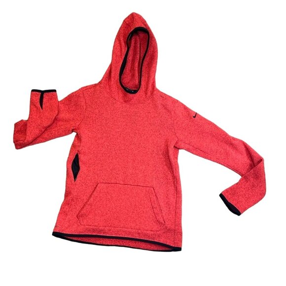 Nike Hypernatural Fleece Pullover Knit‎ Hoodie in Heather Red Size Small - Picture 2 of 6